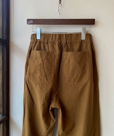 パンツ NARU ナル シーチングハンドワッシャーコージーパンツ キャメル 643856