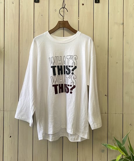 プルオーバー LeMelange  ルメランジュ 6.0ozウルトラコットン8分袖プリントTシャツ ホワイト 8611007