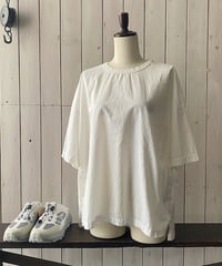 Tシャツ prit プリット ハイゲージ天竺×タイプライター切替5分袖Tシャツ オフ P92621