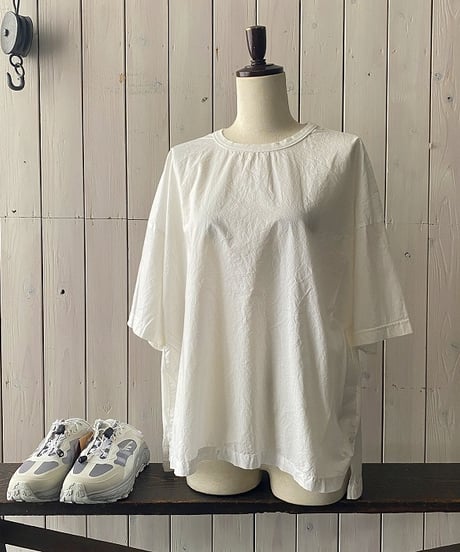 Tシャツ prit プリット ハイゲージ天竺×タイプライター切替5分袖Tシャツ オフ P92621