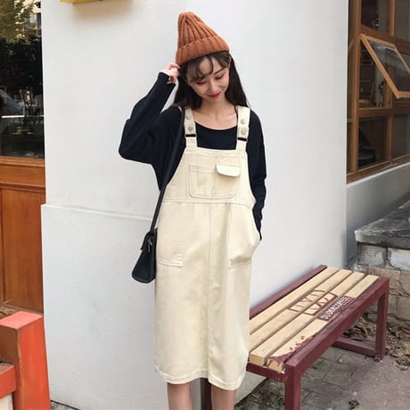 【トップス】ビキニ 販ノースリーブスクエアネックプルオーバー量産型ワンピース