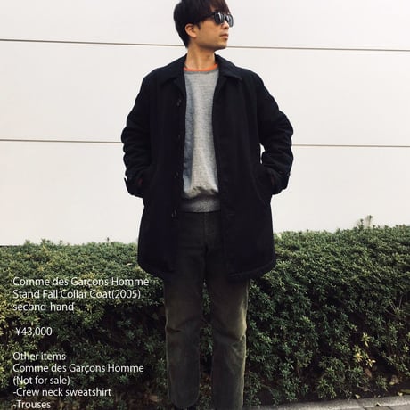 Comme des Garcons Homme  Coat -Stand Fall Collar Coat- Second-hand