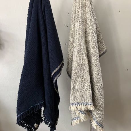 Gara- bou Blanket Stole  / Twill - Navy