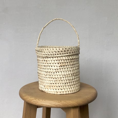 Handwoven Bucket Bag / palm ( ヤシ )