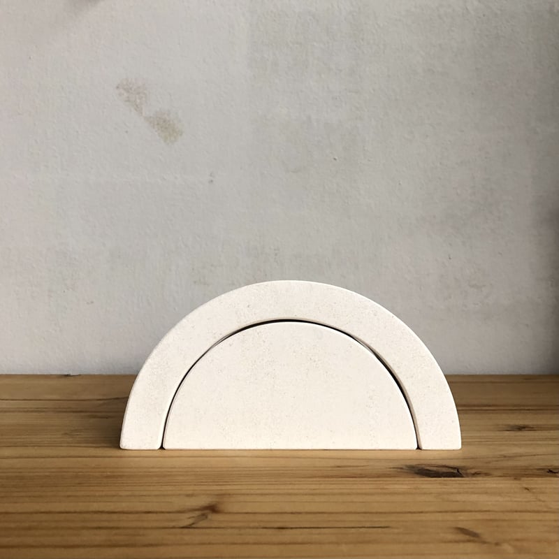 大理石のブックエンド アーチ / ホワイト | toau