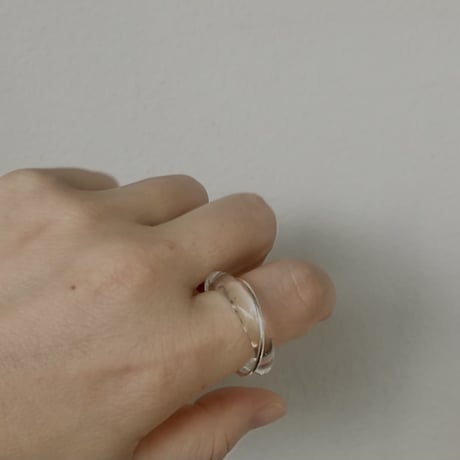 Glass  ring  /  CLEAR _ Still