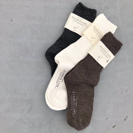 KARMAN LINE / Norma  (cotton silk  rib socks )