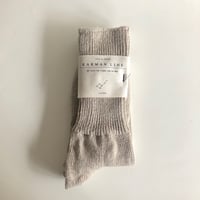 KARMAN LINE / Norma  ( linen rib socks )   col : Raw