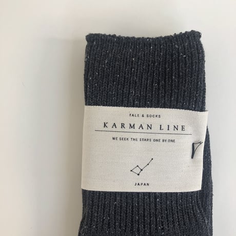 KARMAN LINE / Norma  (cotton silk  rib socks )