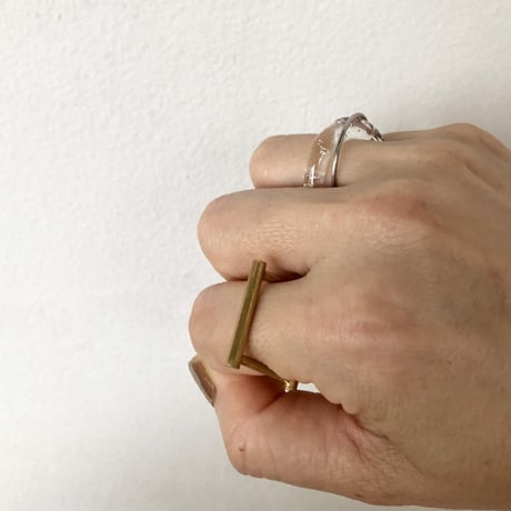 Glass   ring  /  CLEAR _ Bubbles