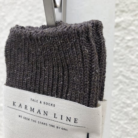 KARMAN LINE / Norma  (cotton silk  rib socks )