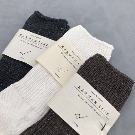 KARMAN LINE / Norma  (cotton silk  rib socks )