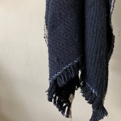 Gara- bou Blanket Stole  / Twill - Navy