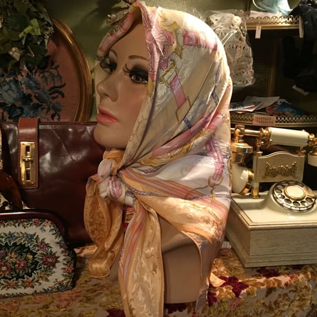 vintage scarf＊e739