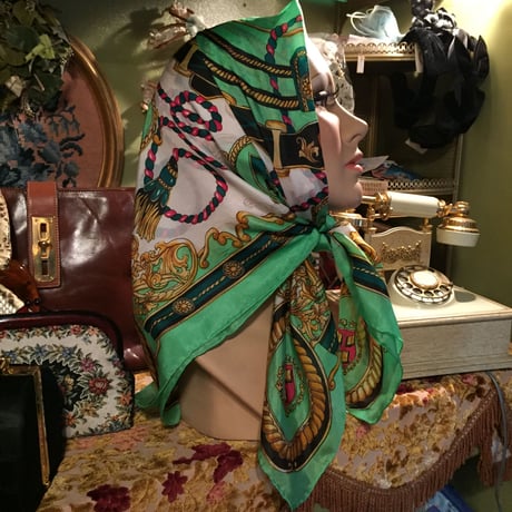 vintage scarf＊e130