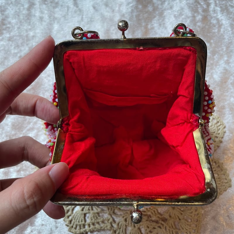 vintageヴィンテージ1点物usedパールフラワーハンドバッグ AntiqueWatch,アンティークウォッチ - JeJe PIANO ONLINE