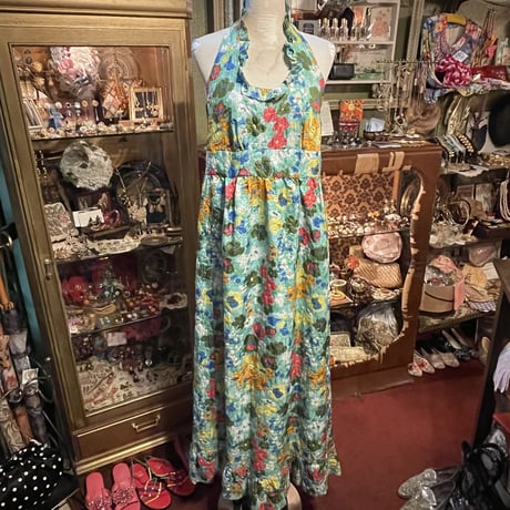 1970s vintage dress＊e819