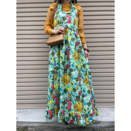 1970s vintage dress＊e819