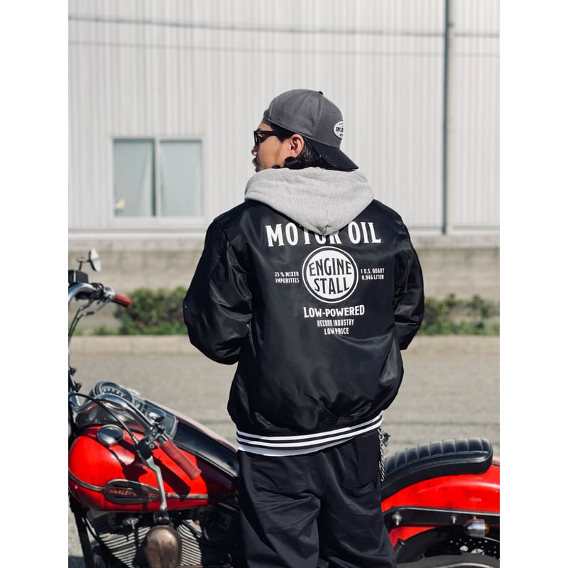 PROSPECT スタジアムジャケット モーターサイクルジャケット　サイズL MOTOROIL stadium jacket（中綿入） | ENGINESTALL