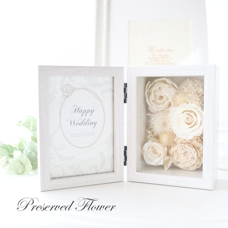 Preserved Flower】メッセージカード付｜アイボリーのナチュラルな