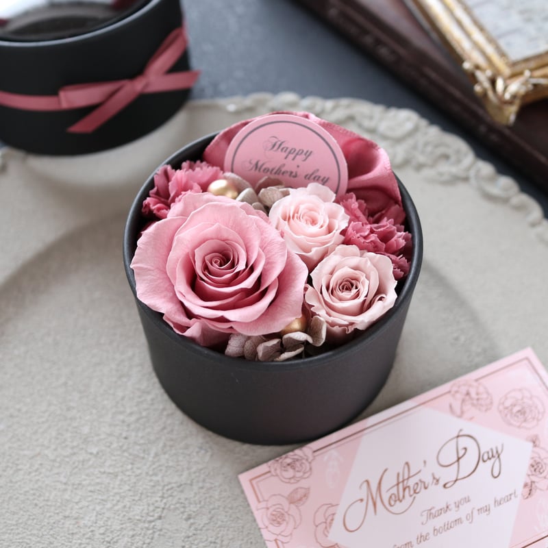 Preserved Flower】モーブピンクのプチフラワーボックス｜誕生日・母の