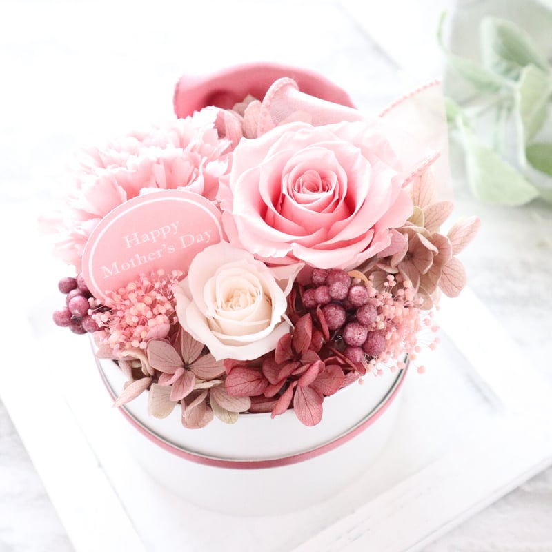 Preserved Flower】くすみピンクのエレガンスフラワーボックス｜誕生日