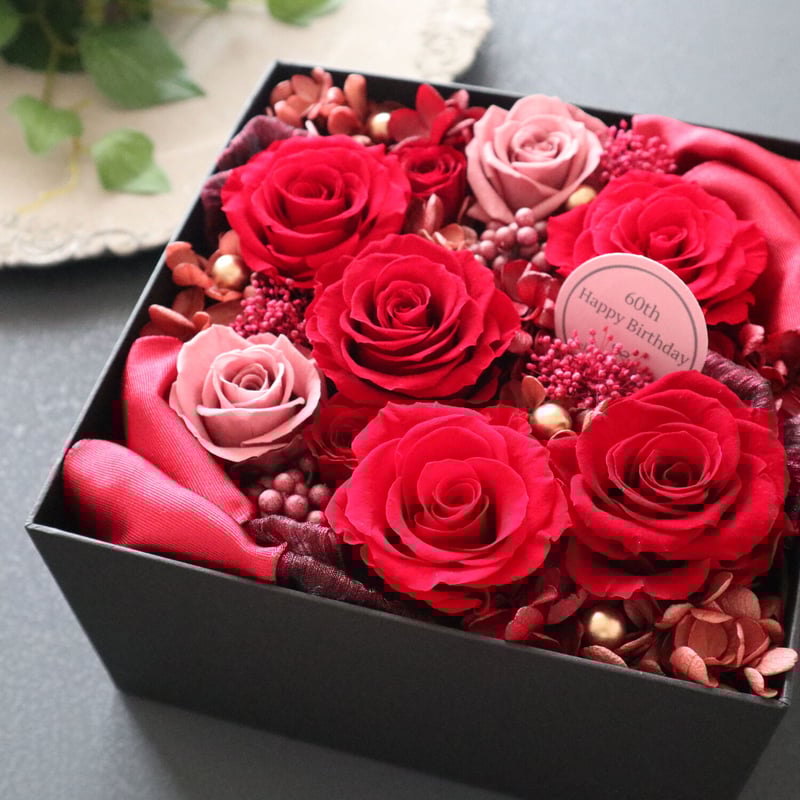 Preserved Flower】豪華な赤いバラのサプライズローズボックス｜記念日