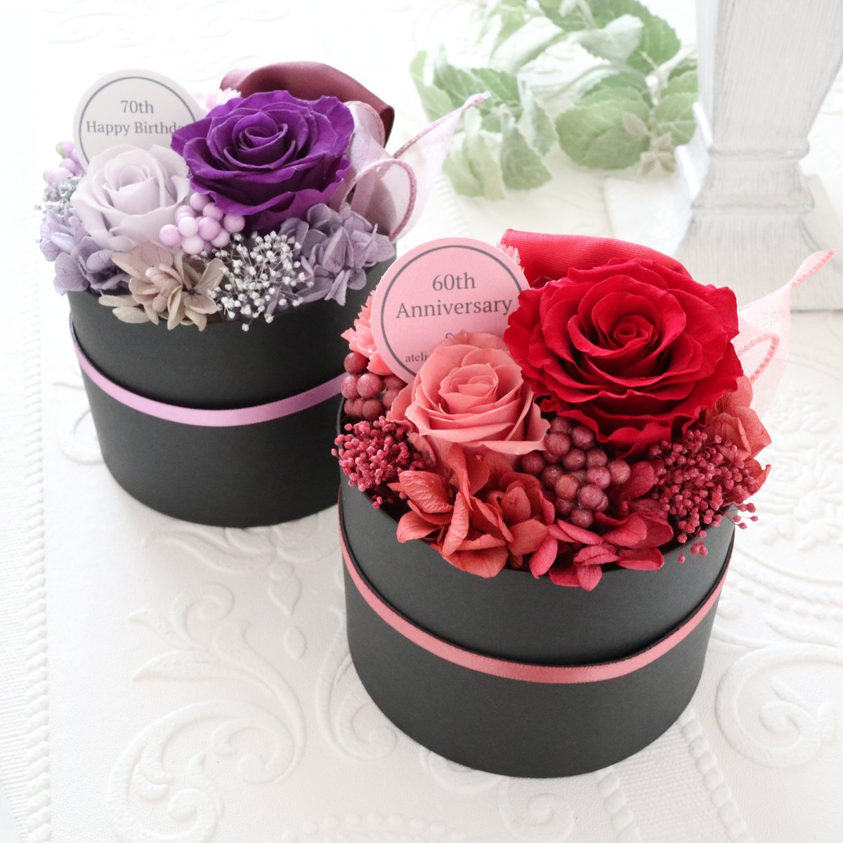 Preserved Flower】バラとカーネーションのコンパクトなフラワー