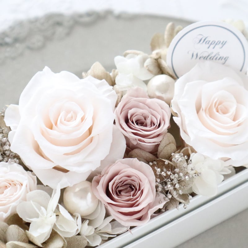 フラワーアレンジメント ラグジュアリー 純白