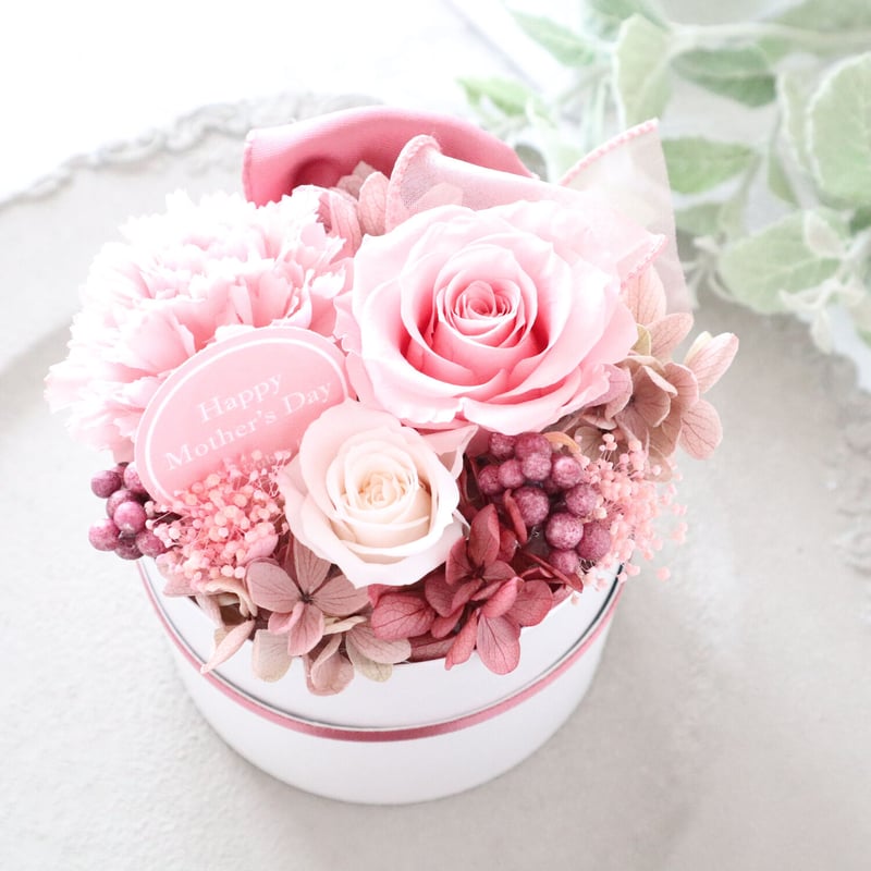 Preserved Flower】くすみピンクのエレガンスフラワーボックス｜誕生日