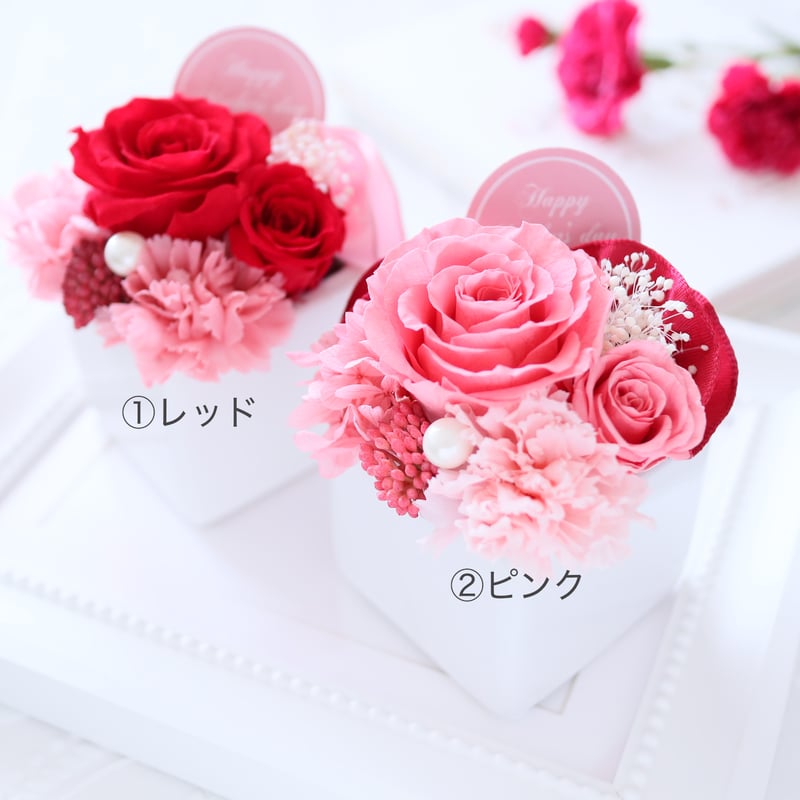 Preserved Flower】キュートな母の日プチフラワーギフト｜誕生日・母の