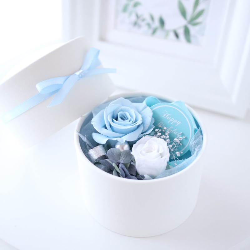 Preserved Flower】選べるメッセージ付プチフラワーボックス｜誕生日