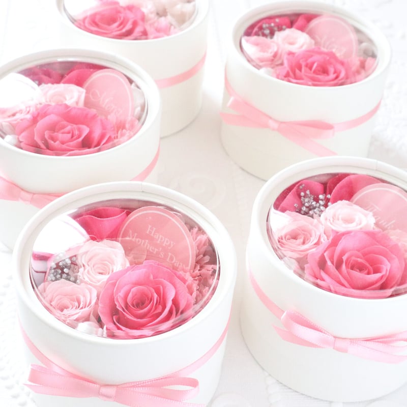 Preserved Flower】ローズピンクの華やかなプチフラワーボックス｜誕生