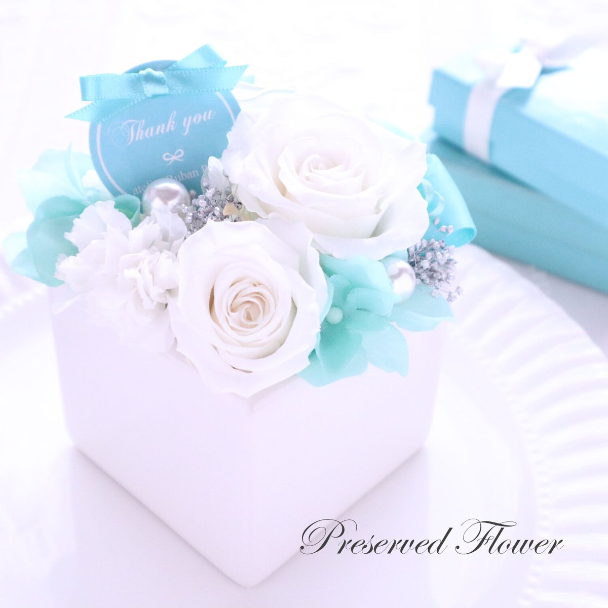 Preserved Flower】ときめくブルーリボンのセレブリティな 