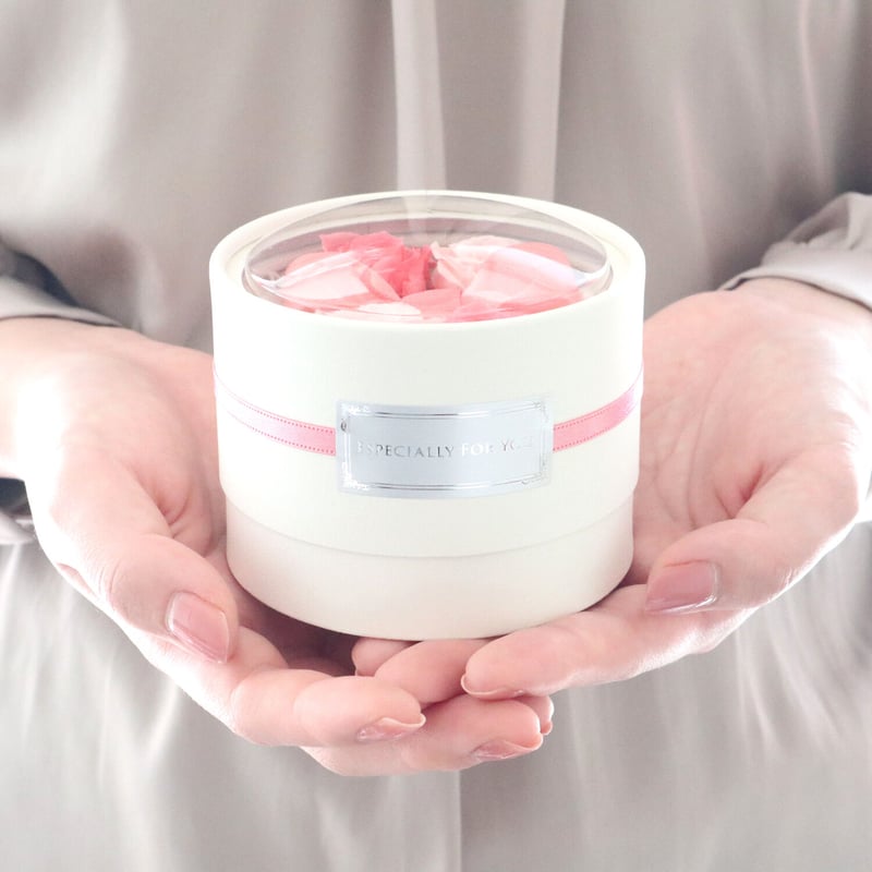 Preserved Flower】可愛いを閉じこめたピンクリボンのフラワーボックス