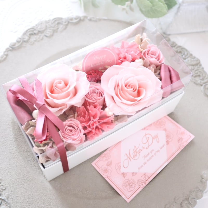 Preserved Flower】ピンクのバラとカーネーションの上品なフラワー
