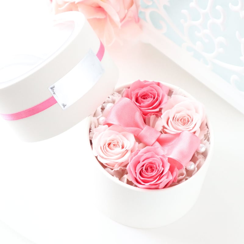 Preserved Flower】可愛いを閉じこめたピンクリボンのフラワー