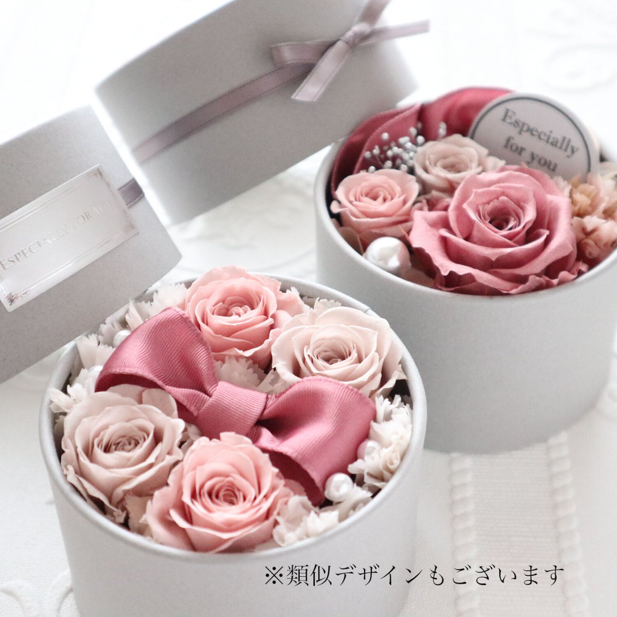 Preserved Flower】くすみピンクの大人可愛いプチフラワーボックス