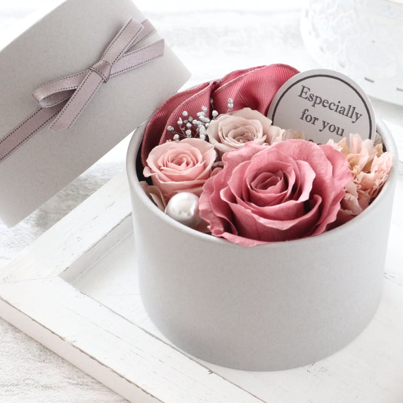 Preserved Flower】くすみピンクの大人可愛いプチフラワーボックス