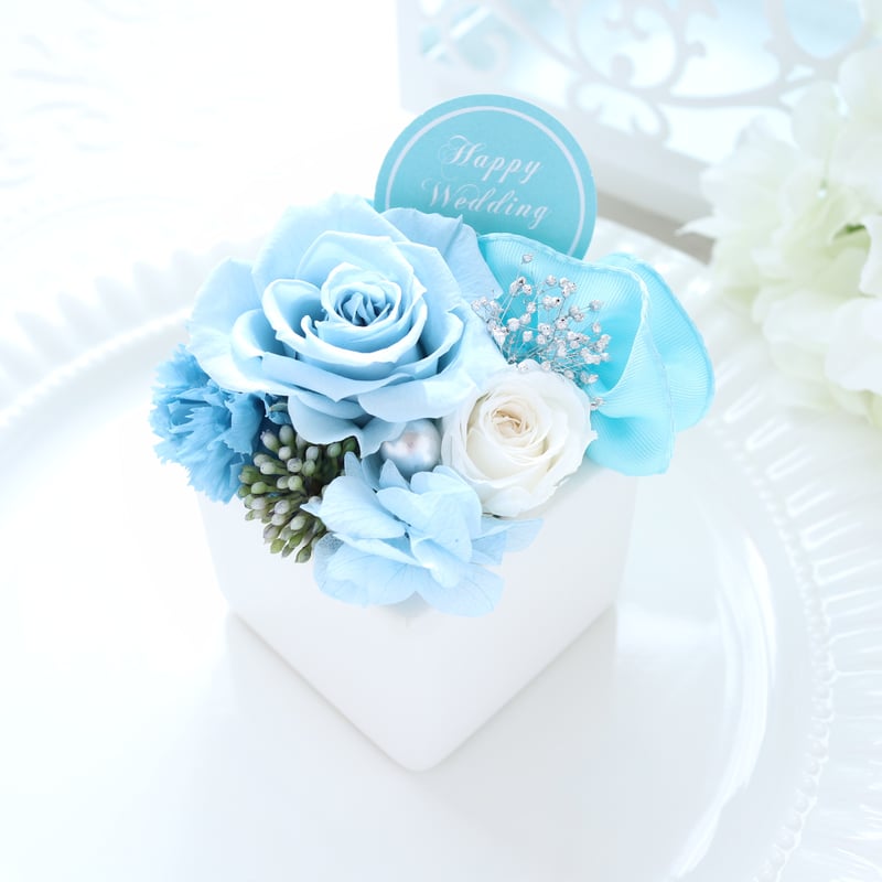 Preserved Flower】サムシングブルーのお試しサイズのプチフラワー