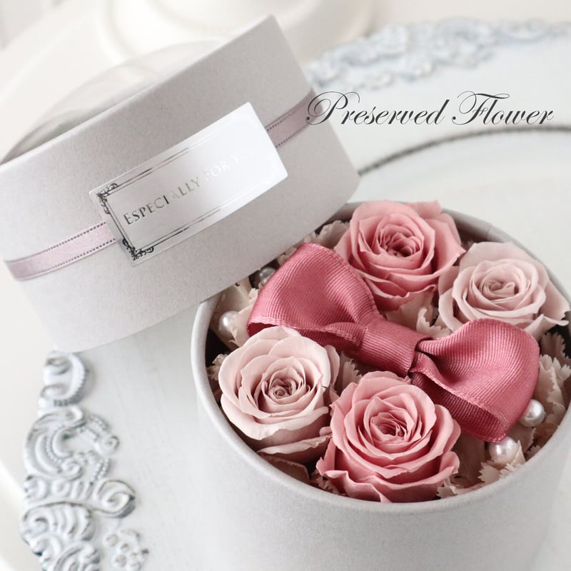 Preserved Flower】クラシカルなグレージュのプチフラワーボックス