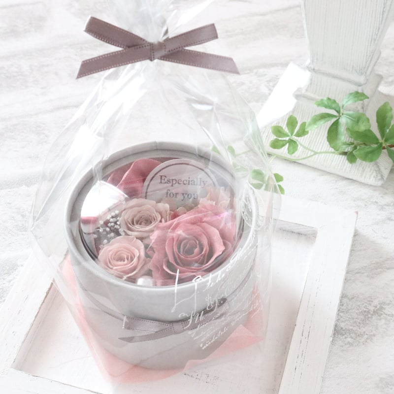 Preserved Flower】くすみピンクの大人可愛いプチフラワーボックス