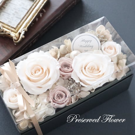 お得意ページ・特別オーダー・preserved flower♡ Preserved Flower】赤いバラの高級感ある上品なフラワーボックス