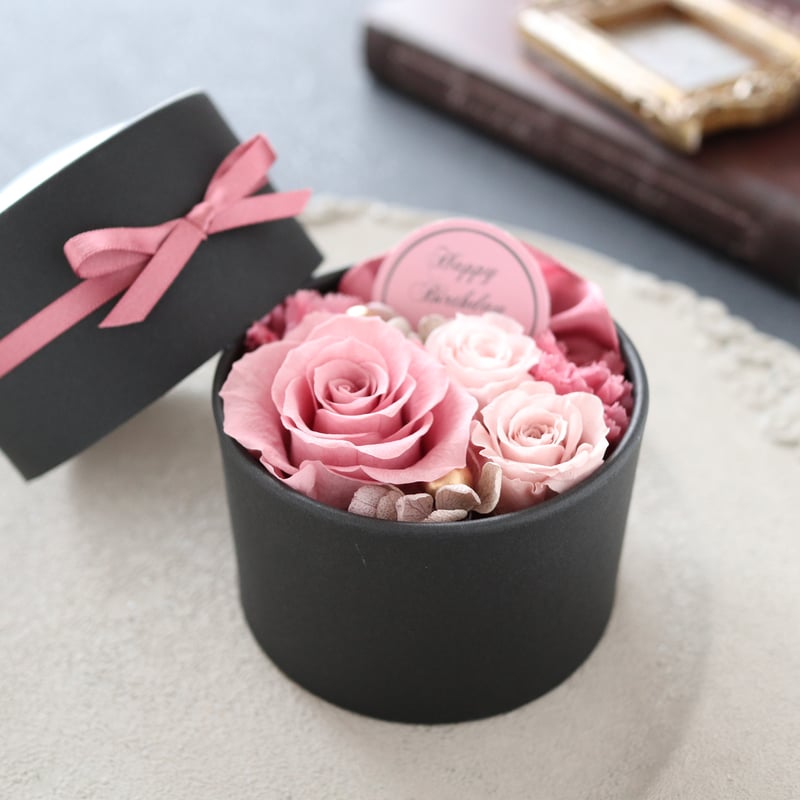 Preserved Flower】モーブピンクのプチフラワーボックス｜誕生日・母の