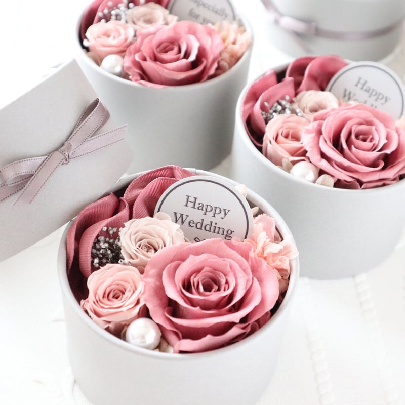 Preserved Flower】くすみピンクの大人可愛いプチフラワーボックス
