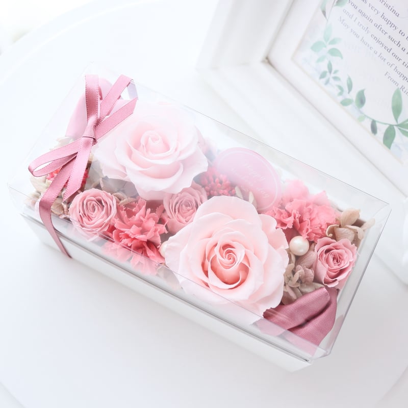 Preserved Flower】ピンクのバラとカーネーションの上品なフラワー