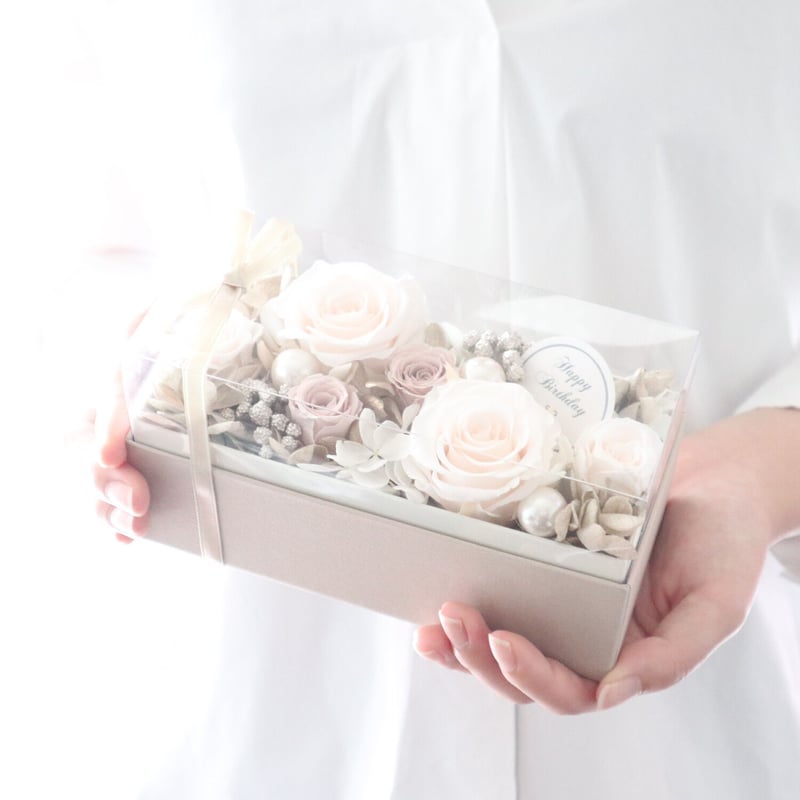Preserved Flower】シャンパンホワイトのラグジュアリーなフラワー