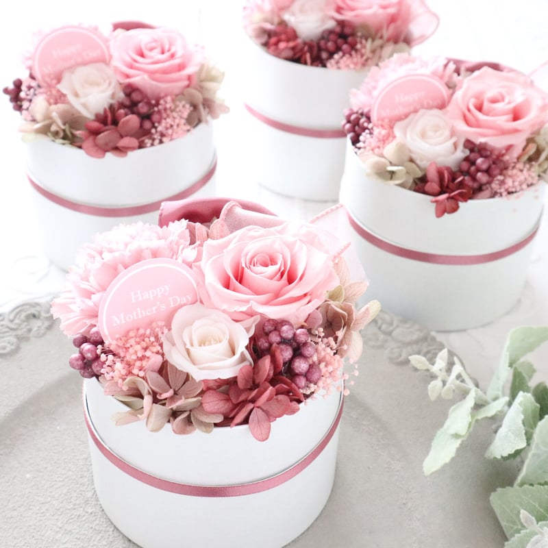 Preserved Flower】くすみピンクのエレガンスフラワーボックス｜誕生日