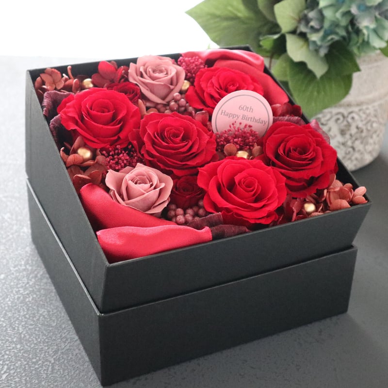 Preserved Flower】豪華な赤いバラのサプライズローズボックス｜記念日