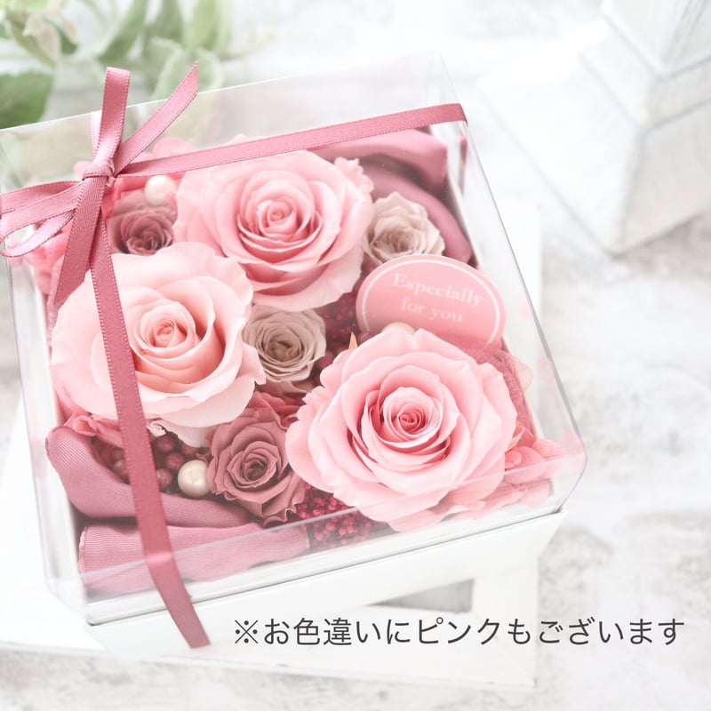 Preserved Flower】 還暦祝いに華麗なる真紅のバラのフラワーボックス